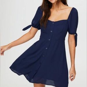 Aritzia Sunday Best Imogen mini navy dress